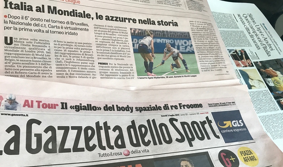Edicola/L'Hockey Prato sui giornali di lunedì 3 luglio 2017
