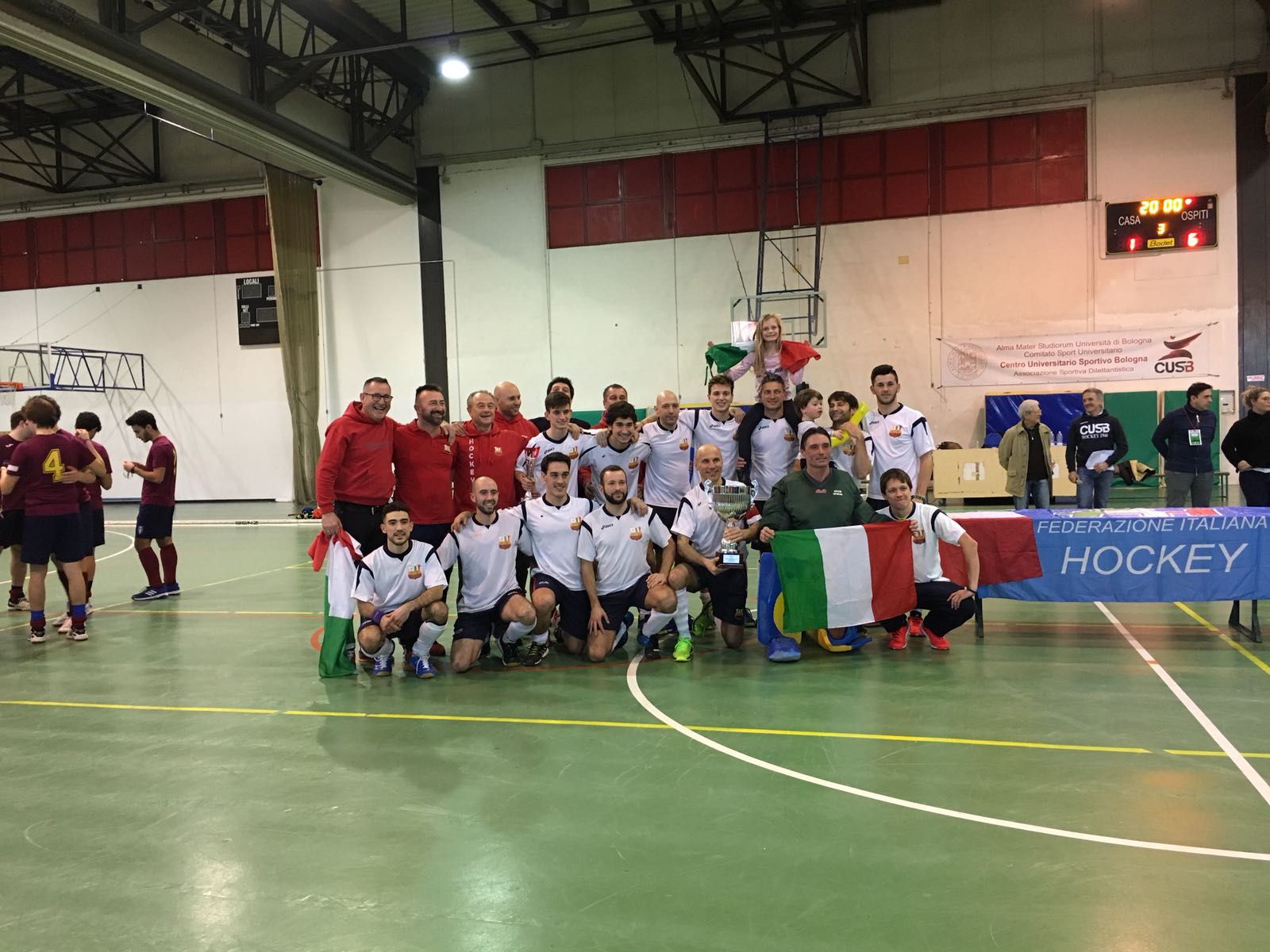 HIL/L’HT Bologna è campione d’Italia Indoor maschile 2017/18