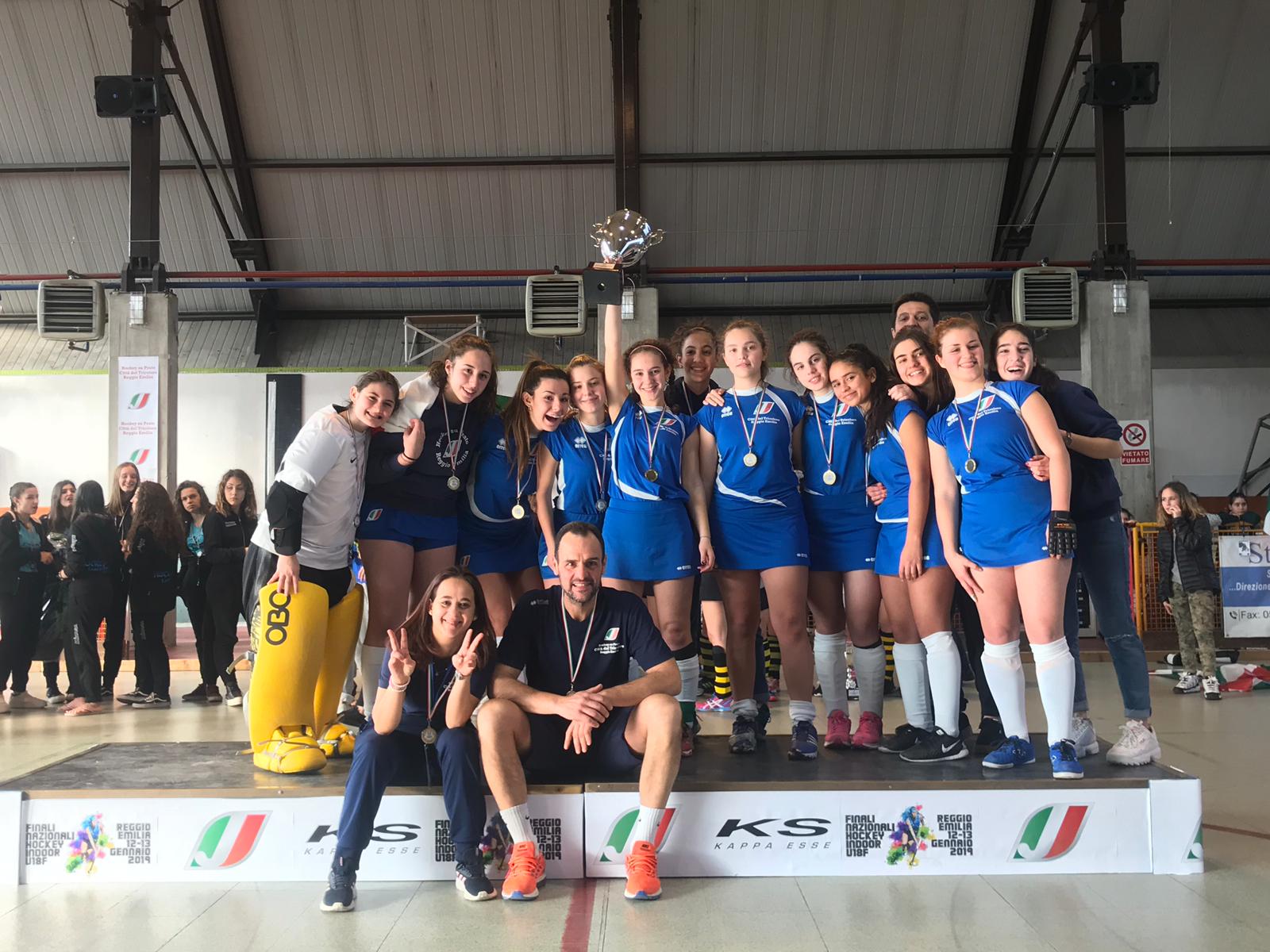 U18F/CITTÀ DEL TRICOLORE E’ CAMPIONE D’ITALIA INDOOR 2018/19