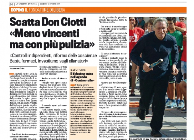 Don Luigi Ciotti, un Modello di Vita. Anche per lo sport