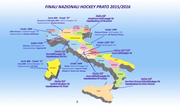 SAN/Tornei di finale campionati 2015/16: 9 le regioni coinvolte